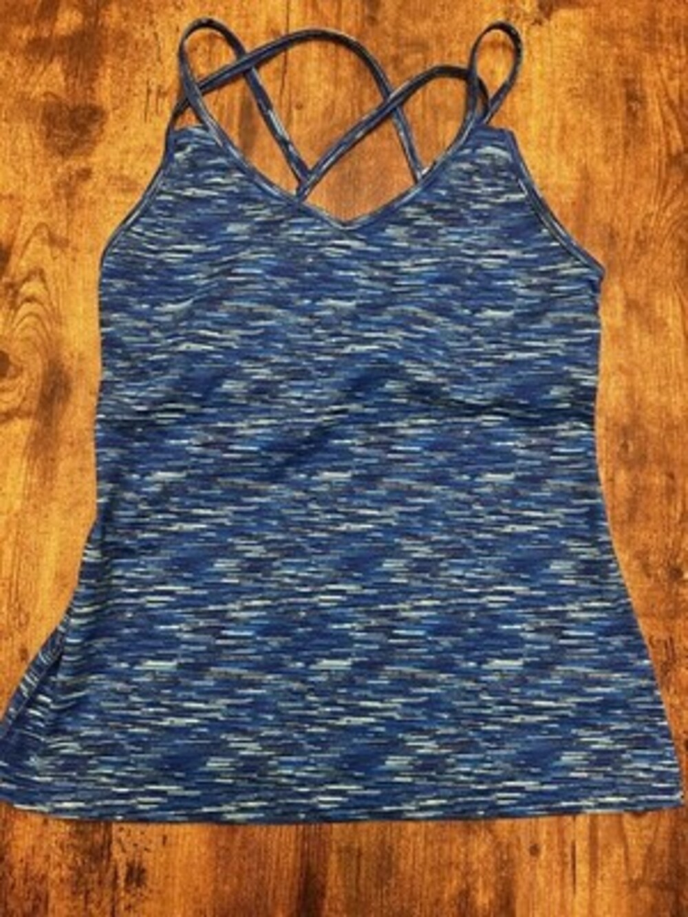 C9 Champion Blue Space Dye Performance Strappy Activewear Tank Top